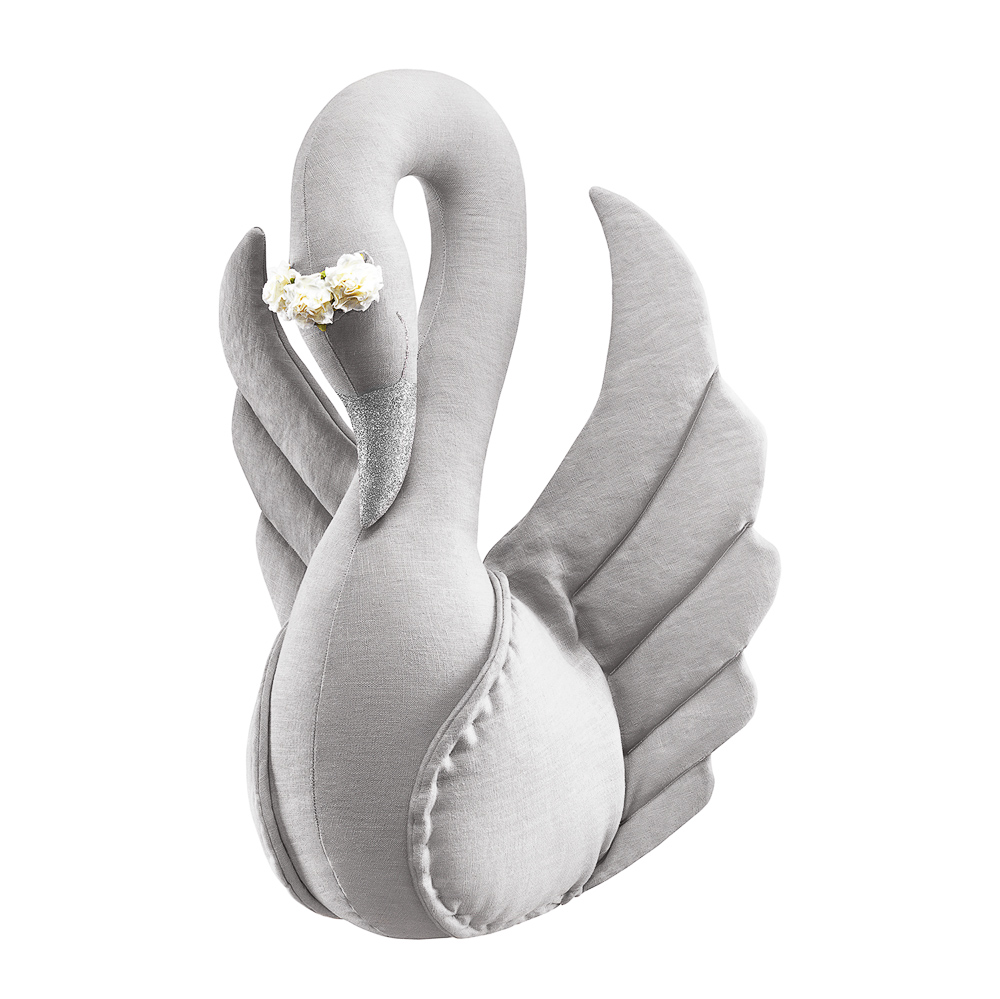 Light grey linen swan