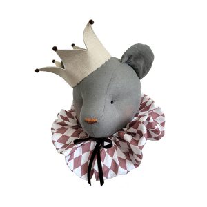 Love Me Decoration - Bear graphite with golden crown