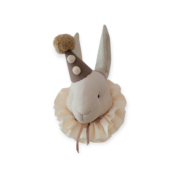 Rabbit circus natural in a brown cap - Love Me Decoration