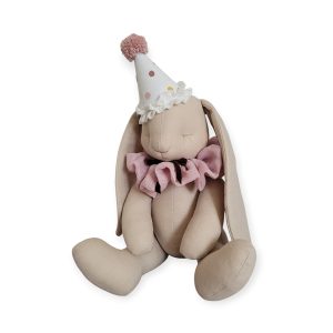 Rabbit beige with a powder collar
