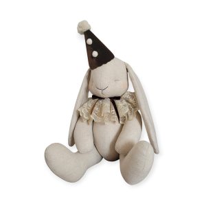 Rabbit natural with golden collar