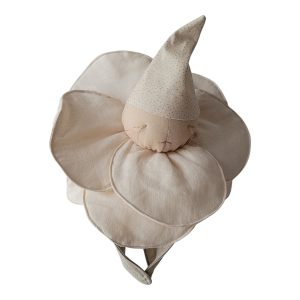 Elf in a light beige flower